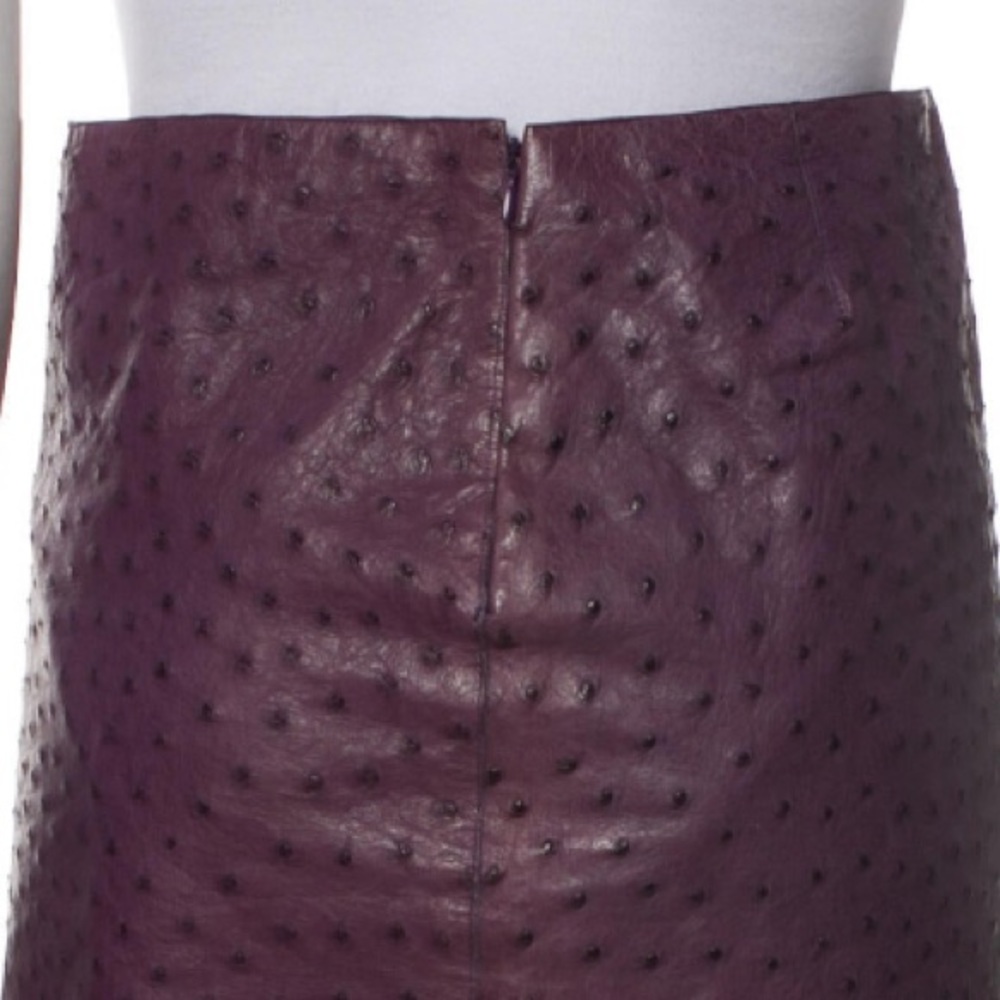 Prada ostrich leather skirt